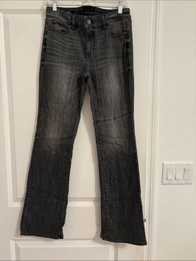White‎ House Black Market Women's Washed Black Wide Leg Jeans